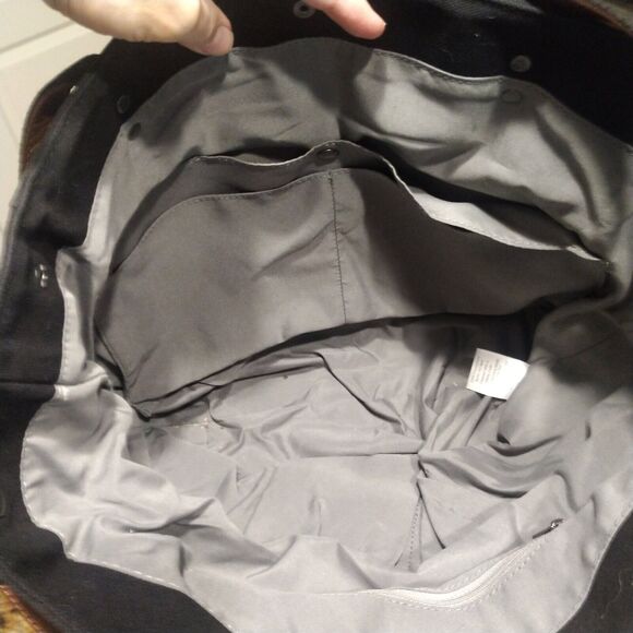 ARCH The Original Arch Bag Black Large Canvas & Leather Bag - Picture 6 of 15